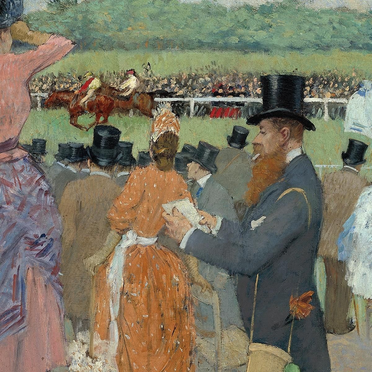 The Races At Longchamp Jean-Louis Forain jfr56 canvas print