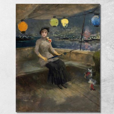 Woman On A Yacht Jean-Louis Forain jfr64 canvas print 