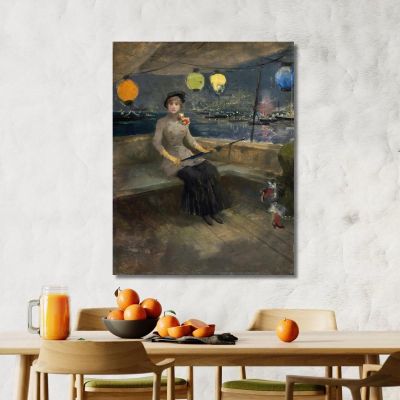Woman On A Yacht Jean-Louis Forain jfr64 canvas print 