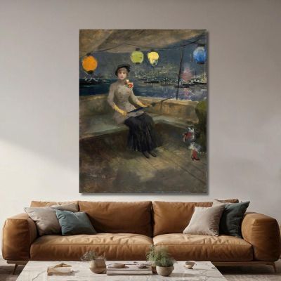 Woman On A Yacht Jean-Louis Forain jfr64 canvas print 