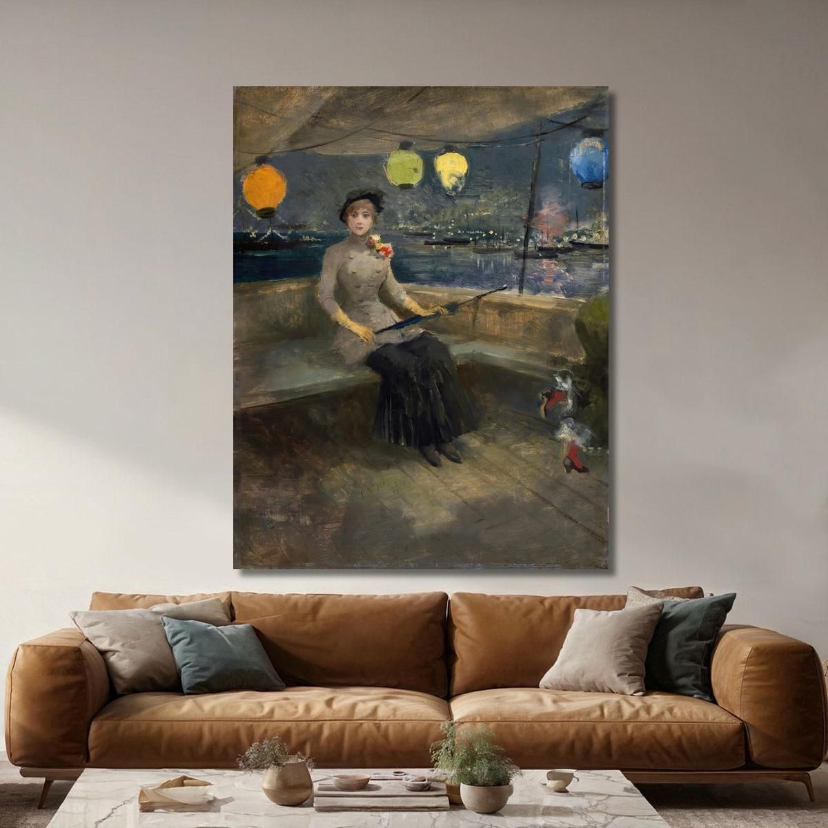Woman On A Yacht Jean-Louis Forain jfr64 canvas print 