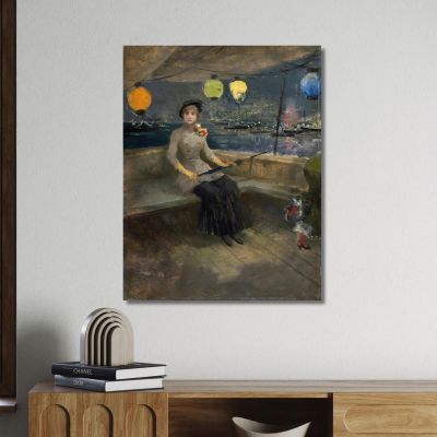 Woman On A Yacht Jean-Louis Forain jfr64 canvas print 