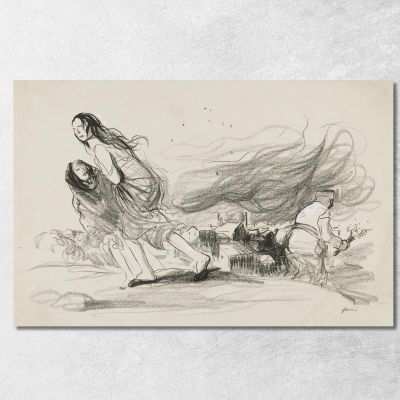They Are Burning Everything: They Must Be About To Retreat Jean-Louis Forain jfr65 canvas print 