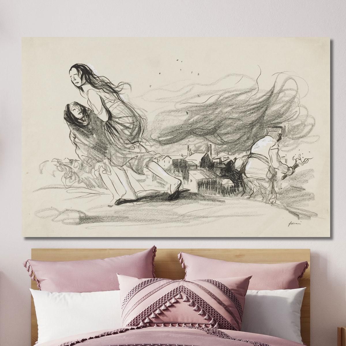 They Are Burning Everything: They Must Be About To Retreat Jean-Louis Forain jfr65 canvas print 