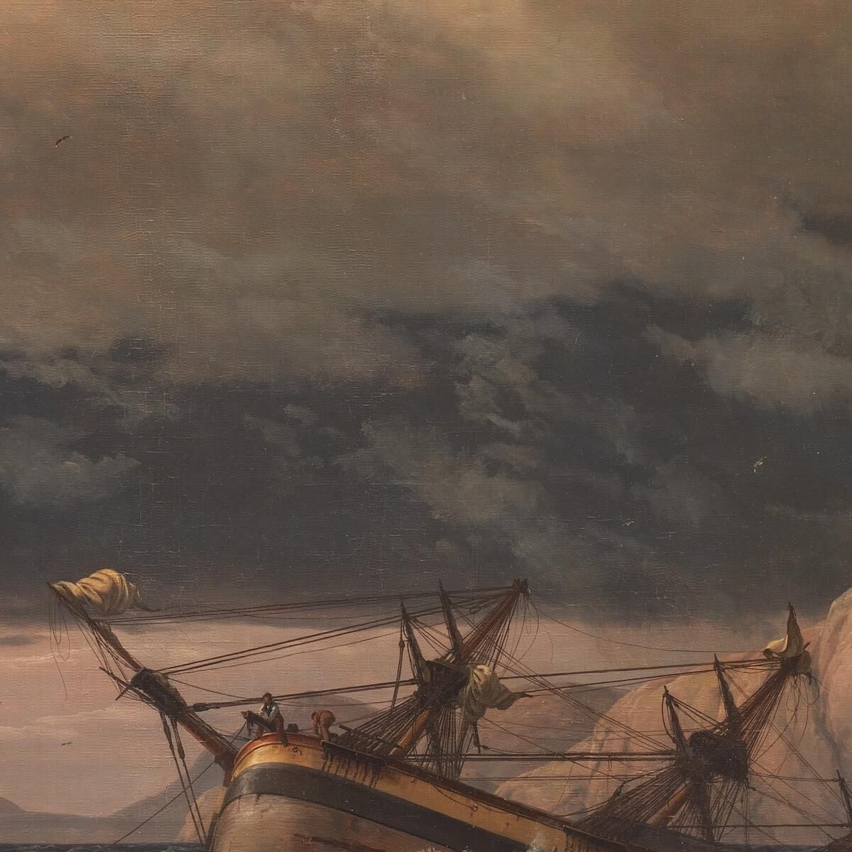 A Shipwreck On The Coast Of Norway Johan Christian Dahl jcd1 canvas print