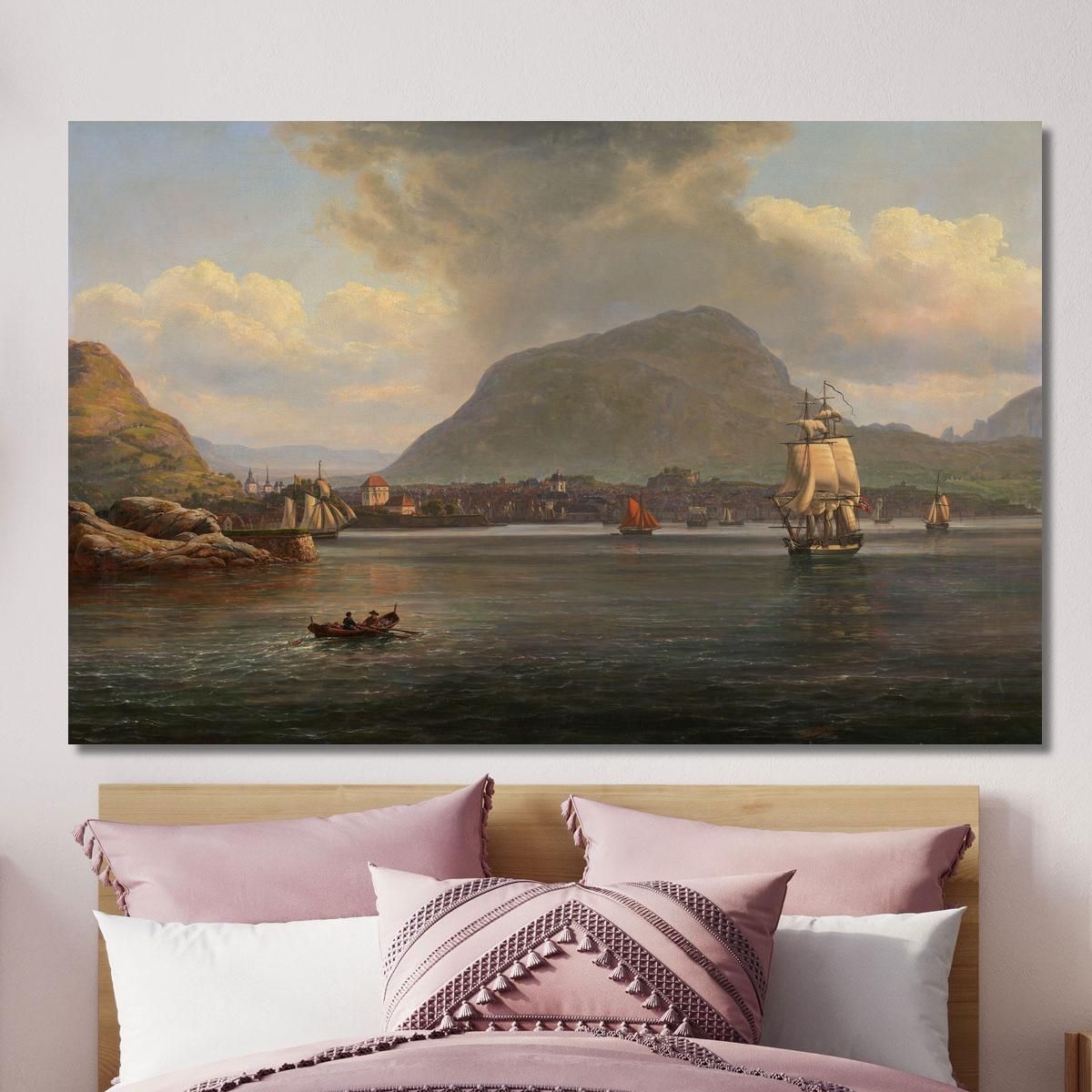 Bergen Seen From The Northern Inlet Johan Christian Dahl jcd4 canvas print 
