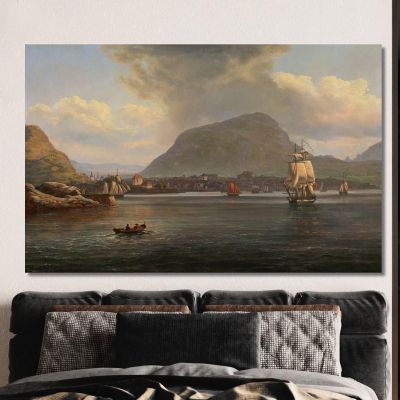Bergen Seen From The Northern Inlet Johan Christian Dahl jcd4 canvas print 