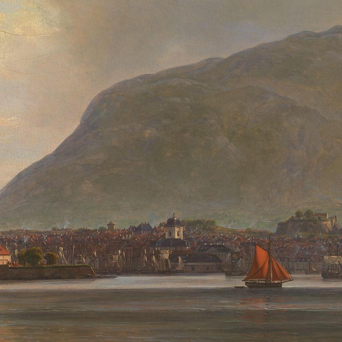 Bergen Seen From The Northern Inlet Johan Christian Dahl jcd4 canvas print