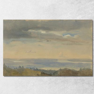 Cloud Study With River Landscape Johan Christian Dahl jcd7 canvas print 