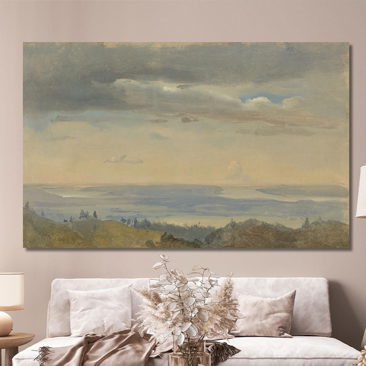 Cloud Study With River Landscape Johan Christian Dahl jcd7 canvas print 