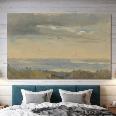 Cloud Study With River Landscape Johan Christian Dahl jcd7 canvas print 