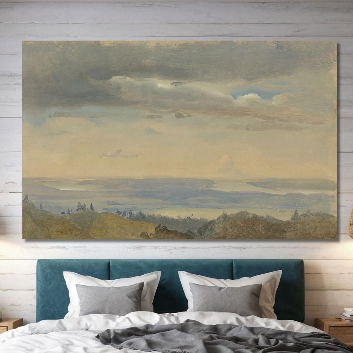 Cloud Study With River Landscape Johan Christian Dahl jcd7 canvas print 