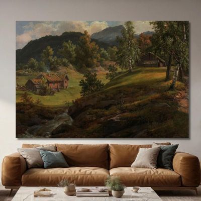 Farm At Lysekloster Johan Christian Dahl jcd17 canvas print 