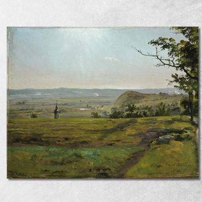 Green Fields Near Meissen Johan Christian Dahl jcd25 canvas print 