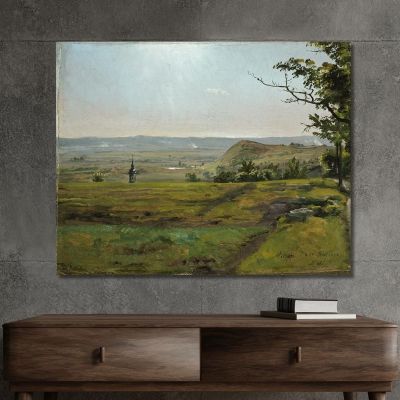 Green Fields Near Meissen Johan Christian Dahl jcd25 canvas print 