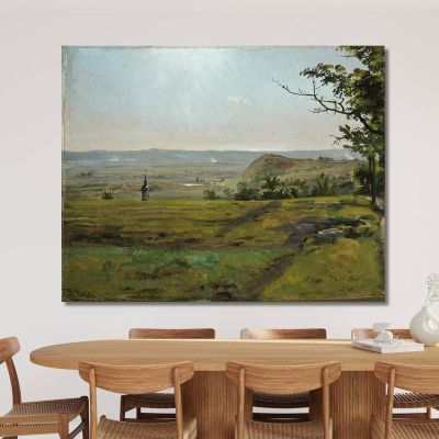 Green Fields Near Meissen Johan Christian Dahl jcd25 canvas print 