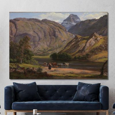 Isdalen At Svartediket Near Bergen Johan Christian Dahl jcd27 canvas print 