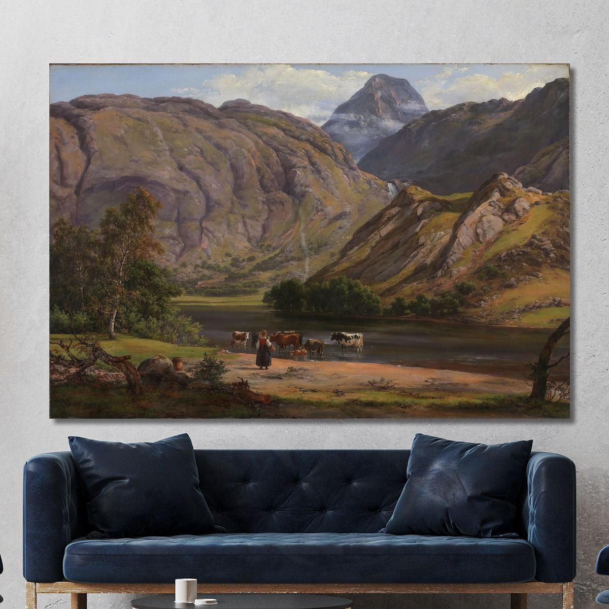 Isdalen At Svartediket Near Bergen Johan Christian Dahl jcd27 canvas print 