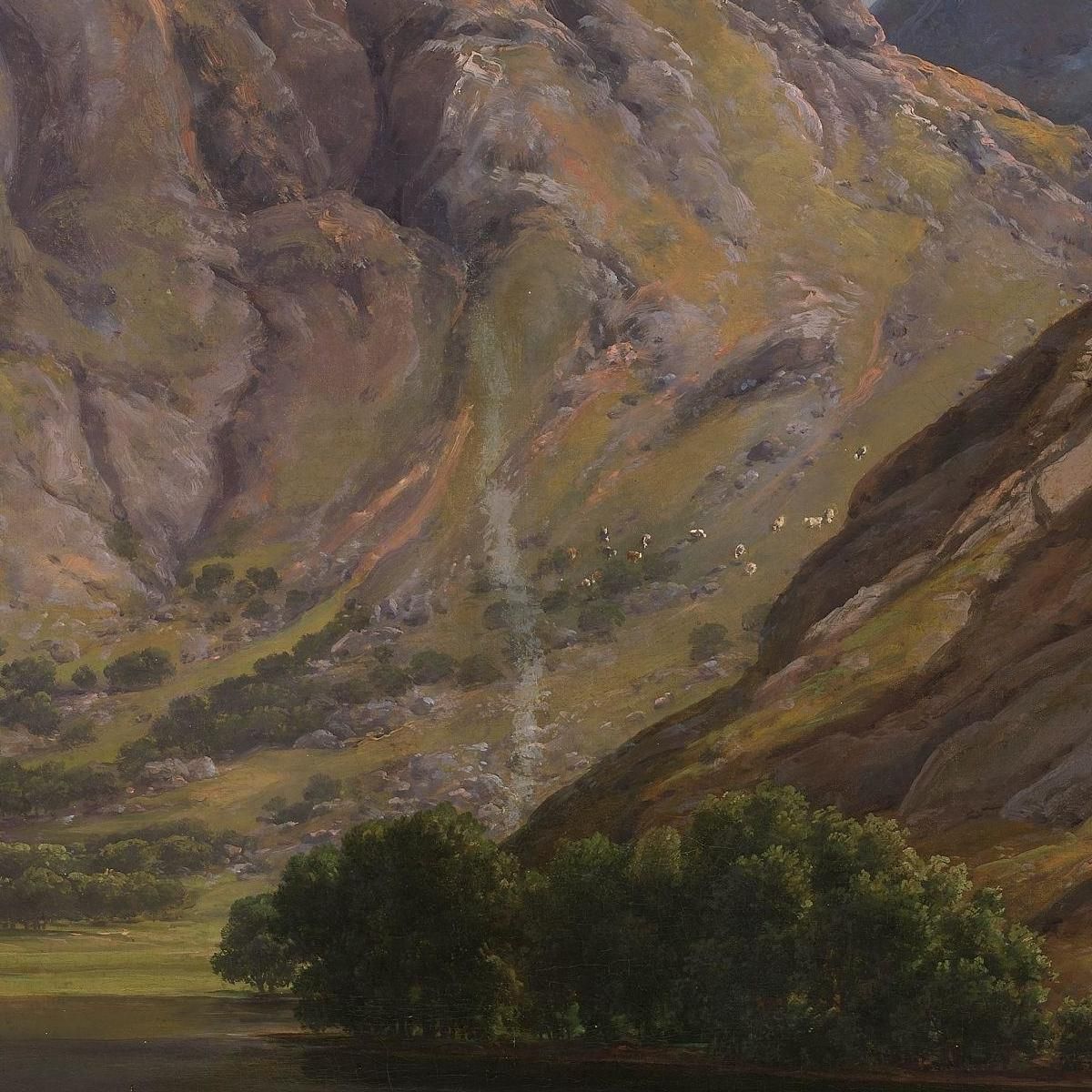 Isdalen At Svartediket Near Bergen Johan Christian Dahl jcd27 canvas print