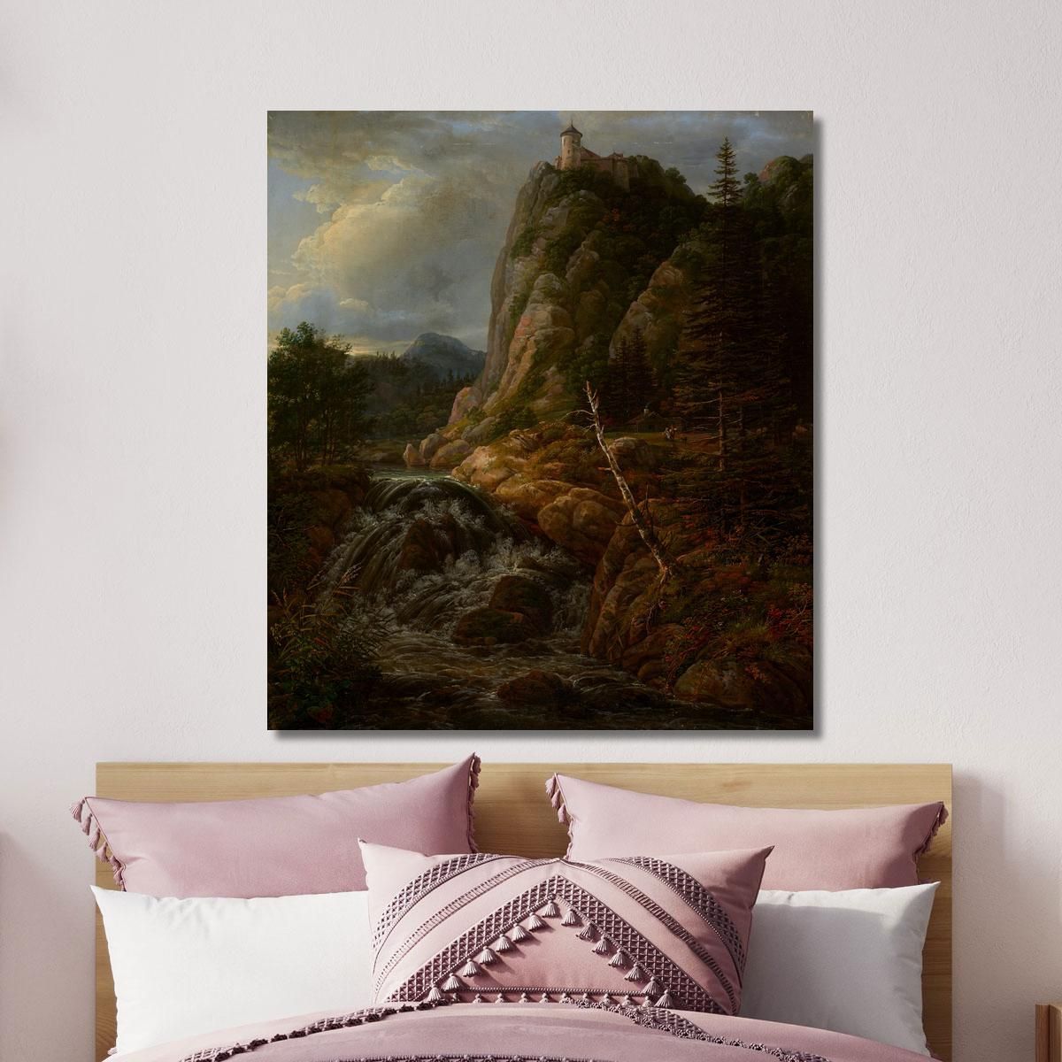 Nordic Landscape With A Castle Johan Christian Dahl jcd38 canvas print 
