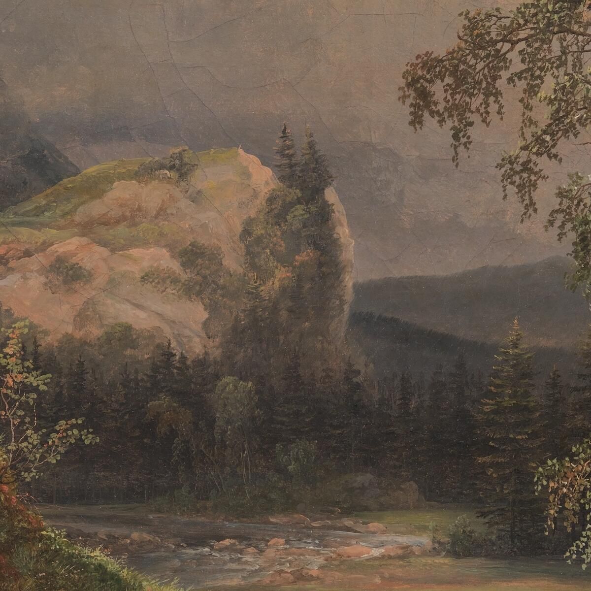 Norwegian Landscape With A Rainbow Johan Christian Dahl jcd40 canvas print