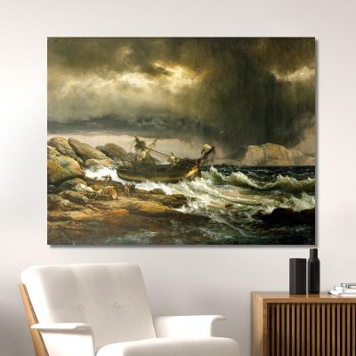 Shipwreck Johan Christian Dahl jcd46 canvas print 