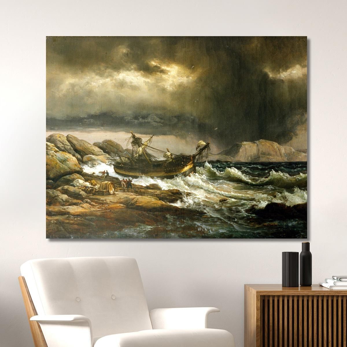 Shipwreck Johan Christian Dahl jcd46 canvas print 