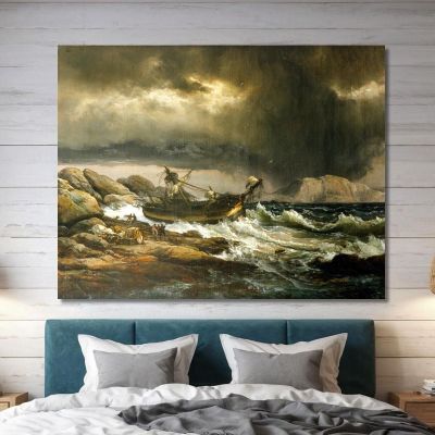 Shipwreck Johan Christian Dahl jcd46 canvas print 