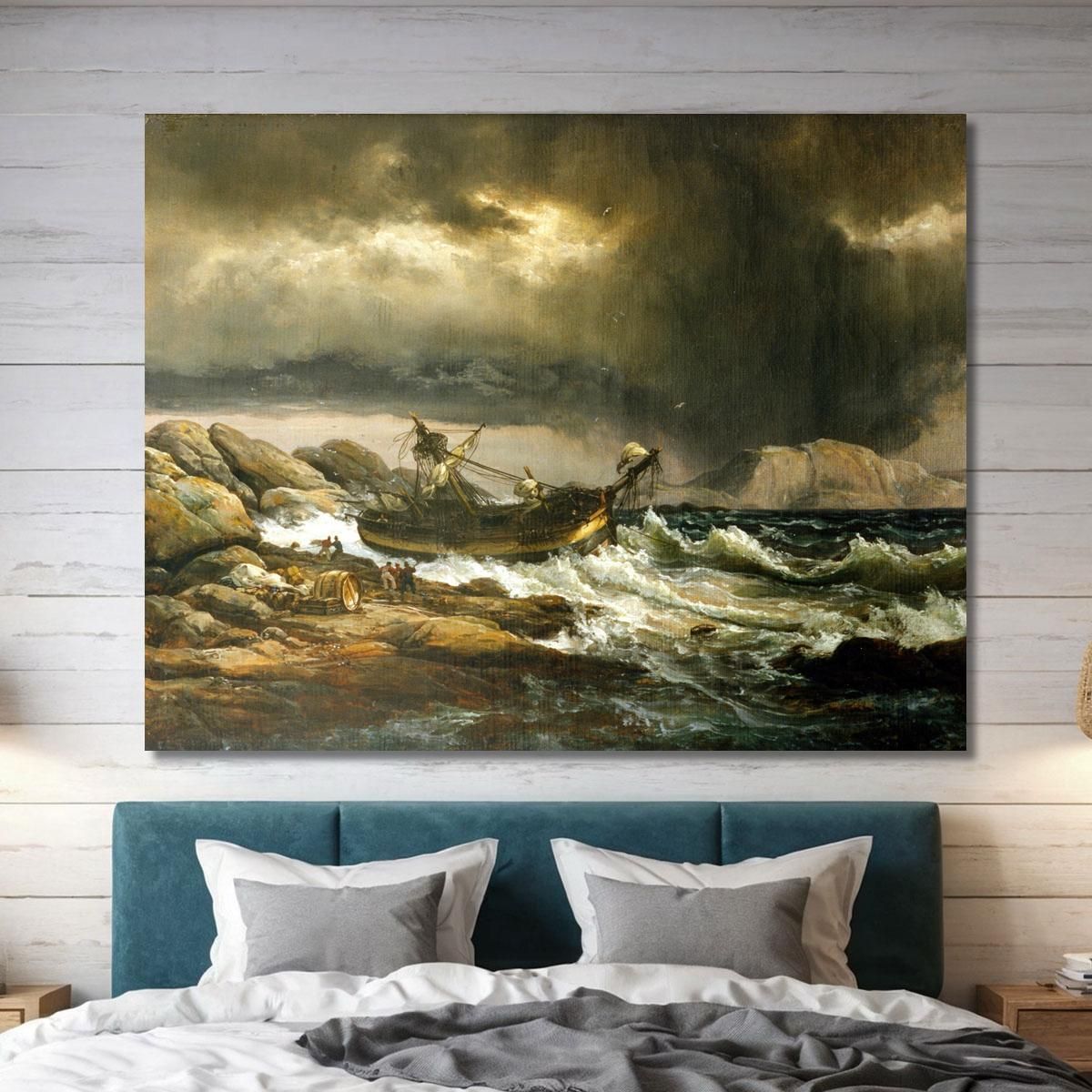Shipwreck Johan Christian Dahl jcd46 canvas print 