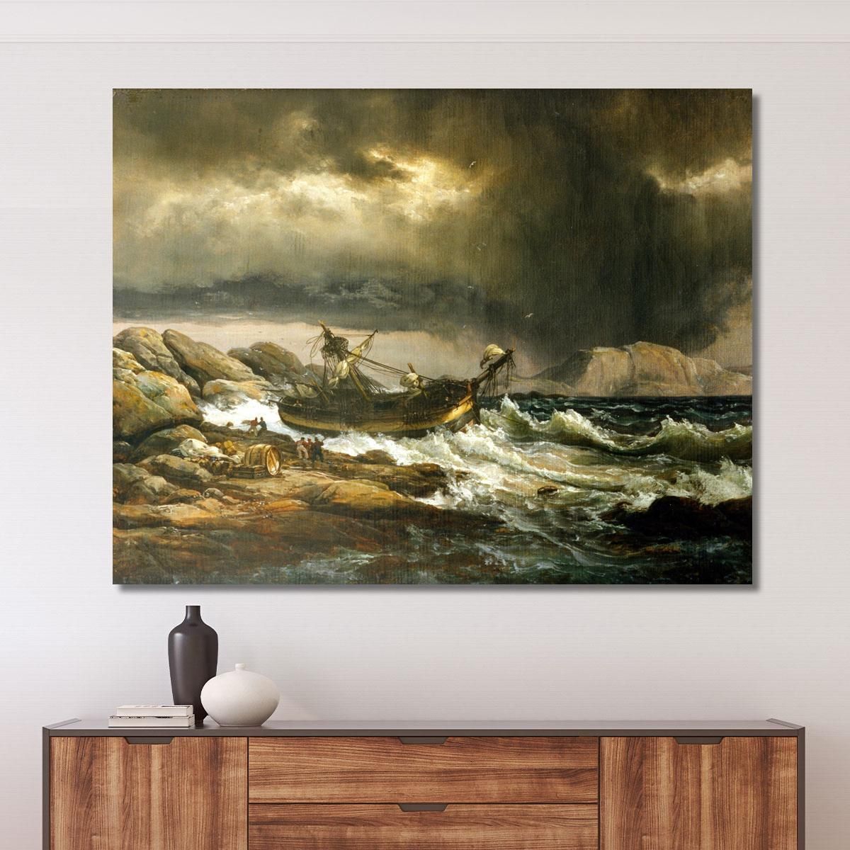Shipwreck Johan Christian Dahl jcd46 canvas print 