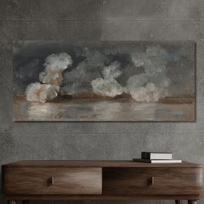 Smoke From Cannon Shots Johan Christian Dahl jcd48 canvas print 