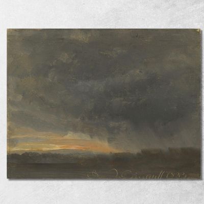Storm Clouds With Rain Johan Christian Dahl jcd49 canvas print 