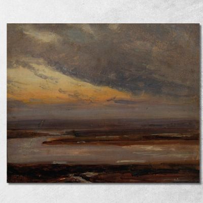 Study On The Elbe Johan Christian Dahl jcd52 canvas print 