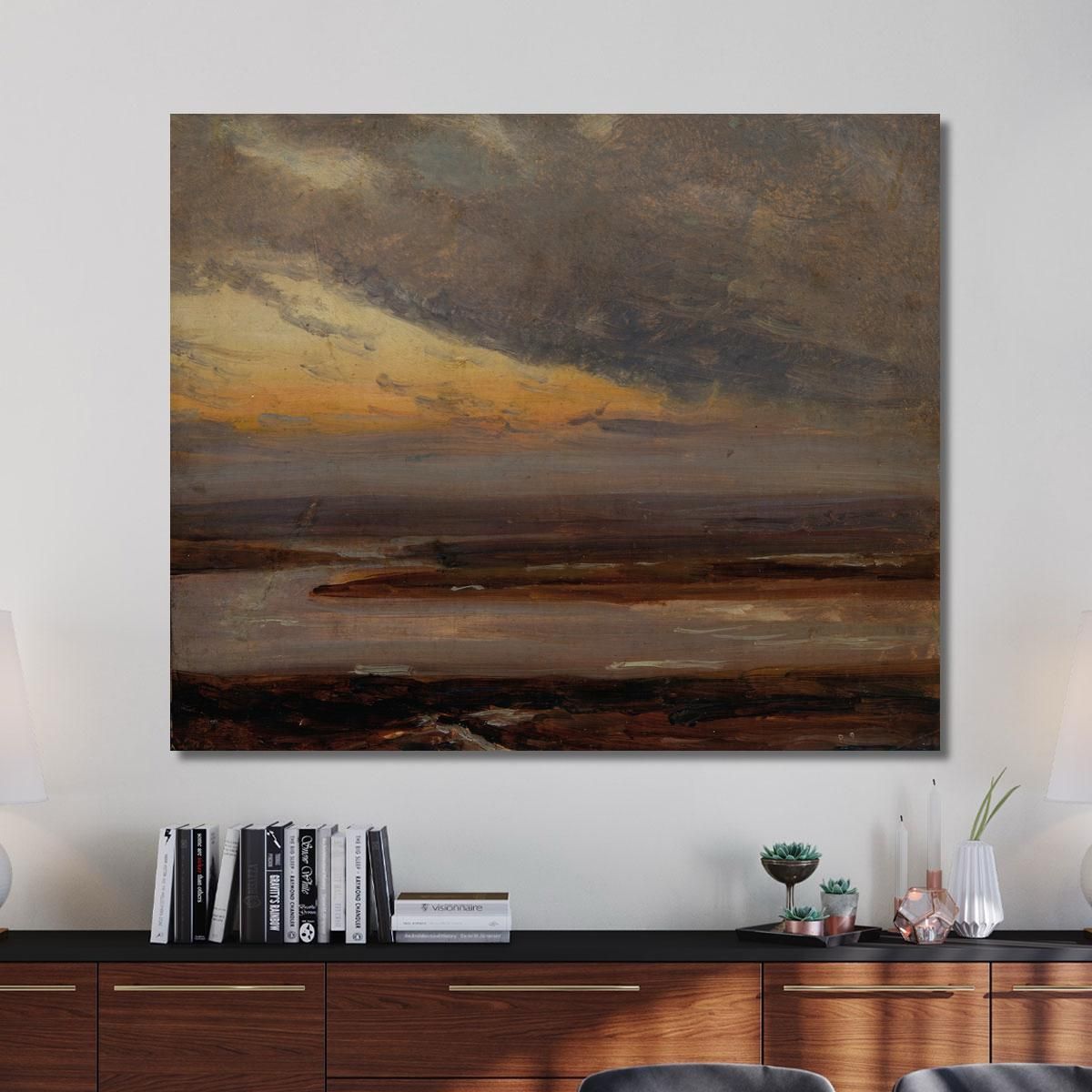 Study On The Elbe Johan Christian Dahl jcd52 canvas print 