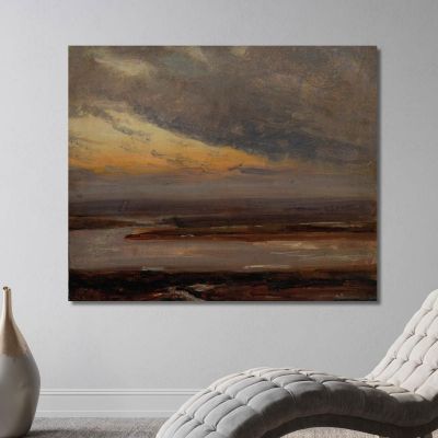 Study On The Elbe Johan Christian Dahl jcd52 canvas print 