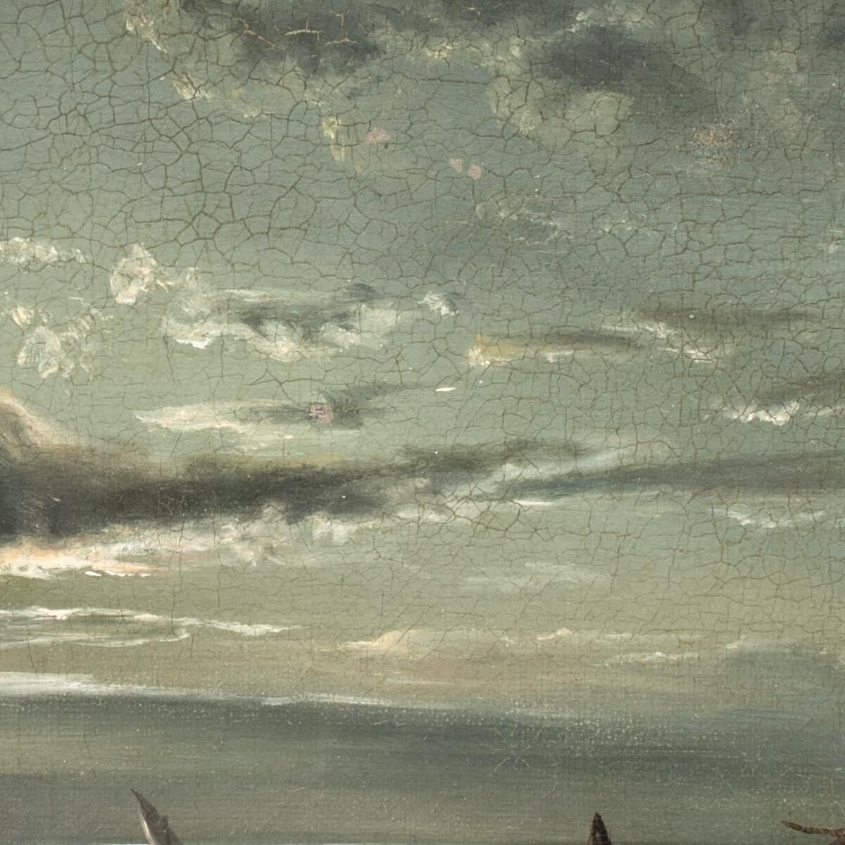 The Gulf Of Naples. Moonlight Johan Christian Dahl jcd68 canvas print