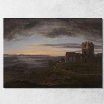 The Ruined Church At Avaldsnes At Karmøy Johan Christian Dahl jcd69 canvas print 
