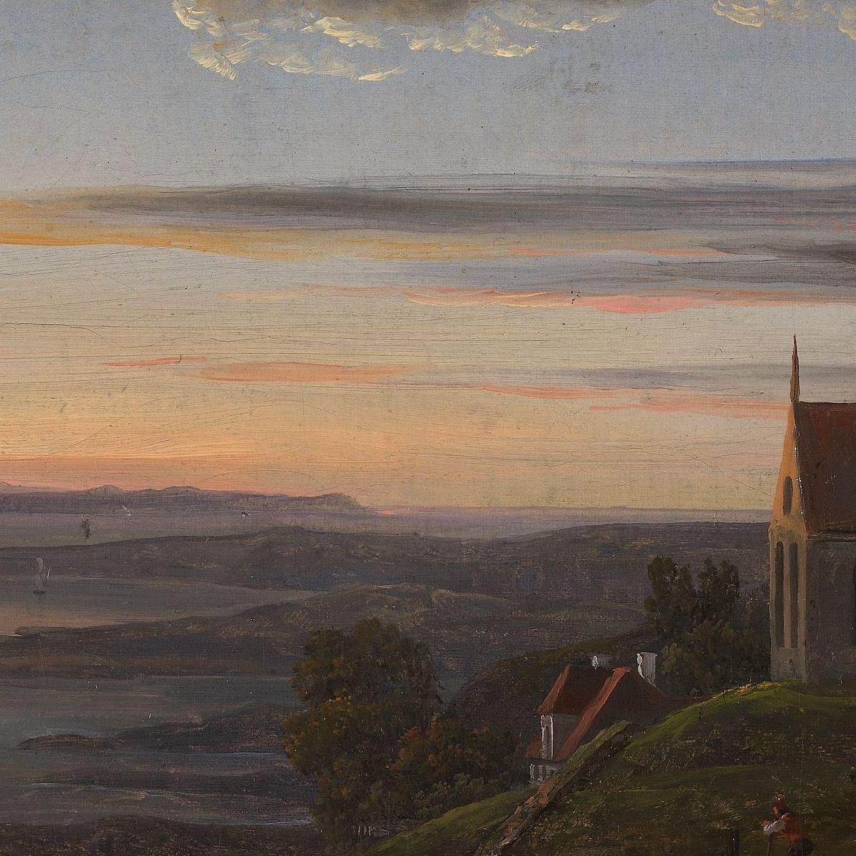 The Ruined Church At Avaldsnes At Karmøy Johan Christian Dahl jcd69 canvas print