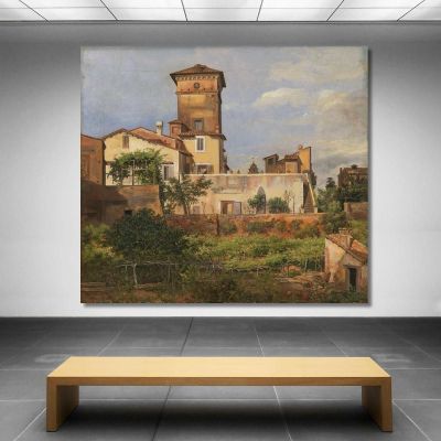 The Villa Malta Rome Johan Christian Dahl jcd71 canvas print 