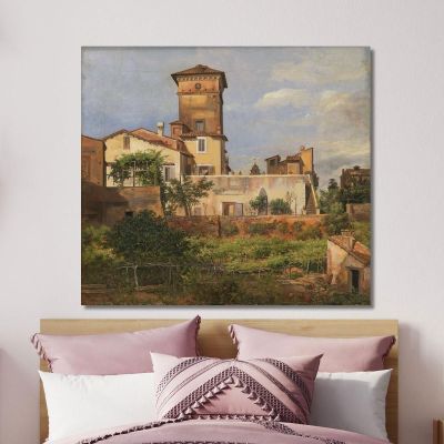The Villa Malta Rome Johan Christian Dahl jcd71 canvas print 