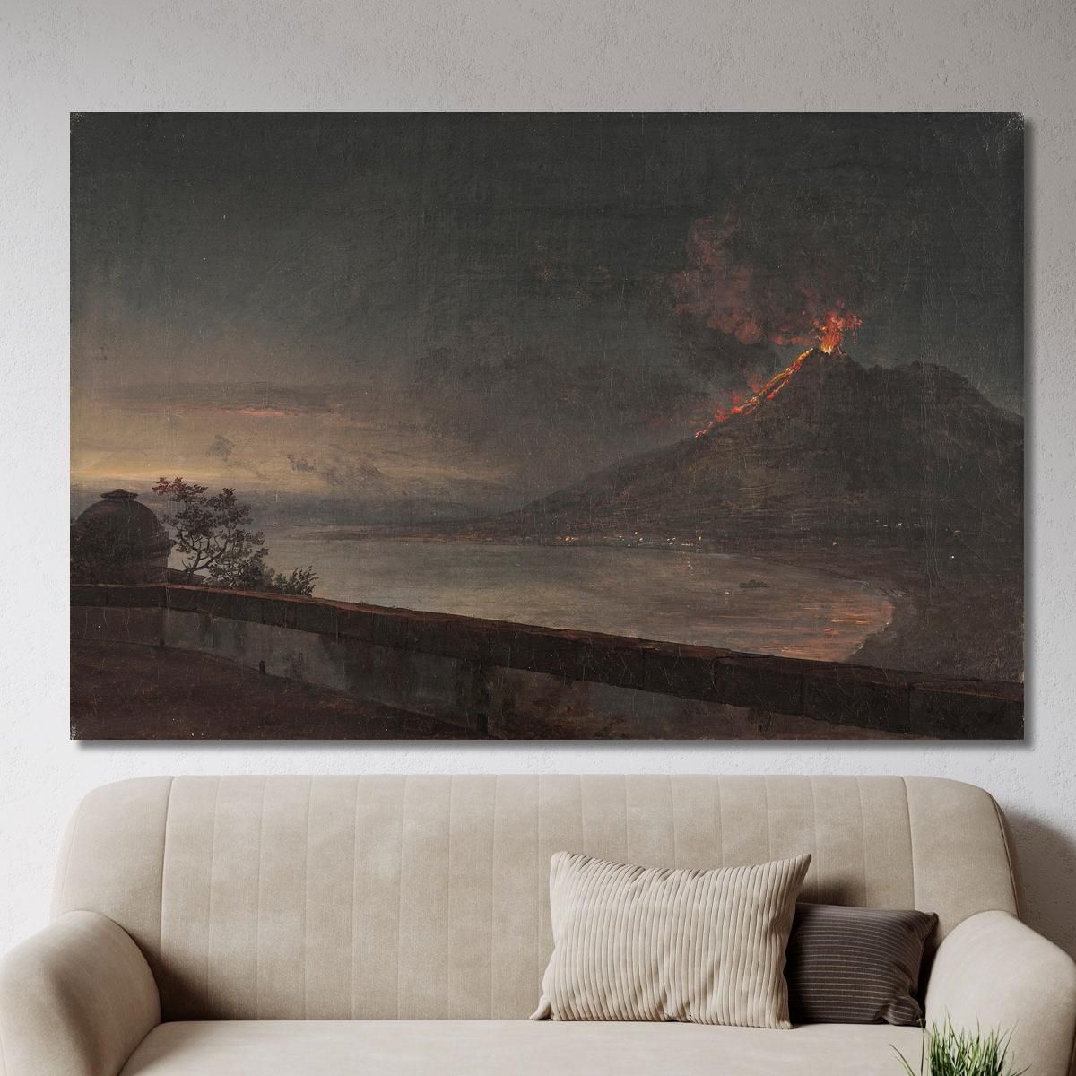 View Towards Vesuvius From Quisisana Johan Christian Dahl jcd75 canvas print 