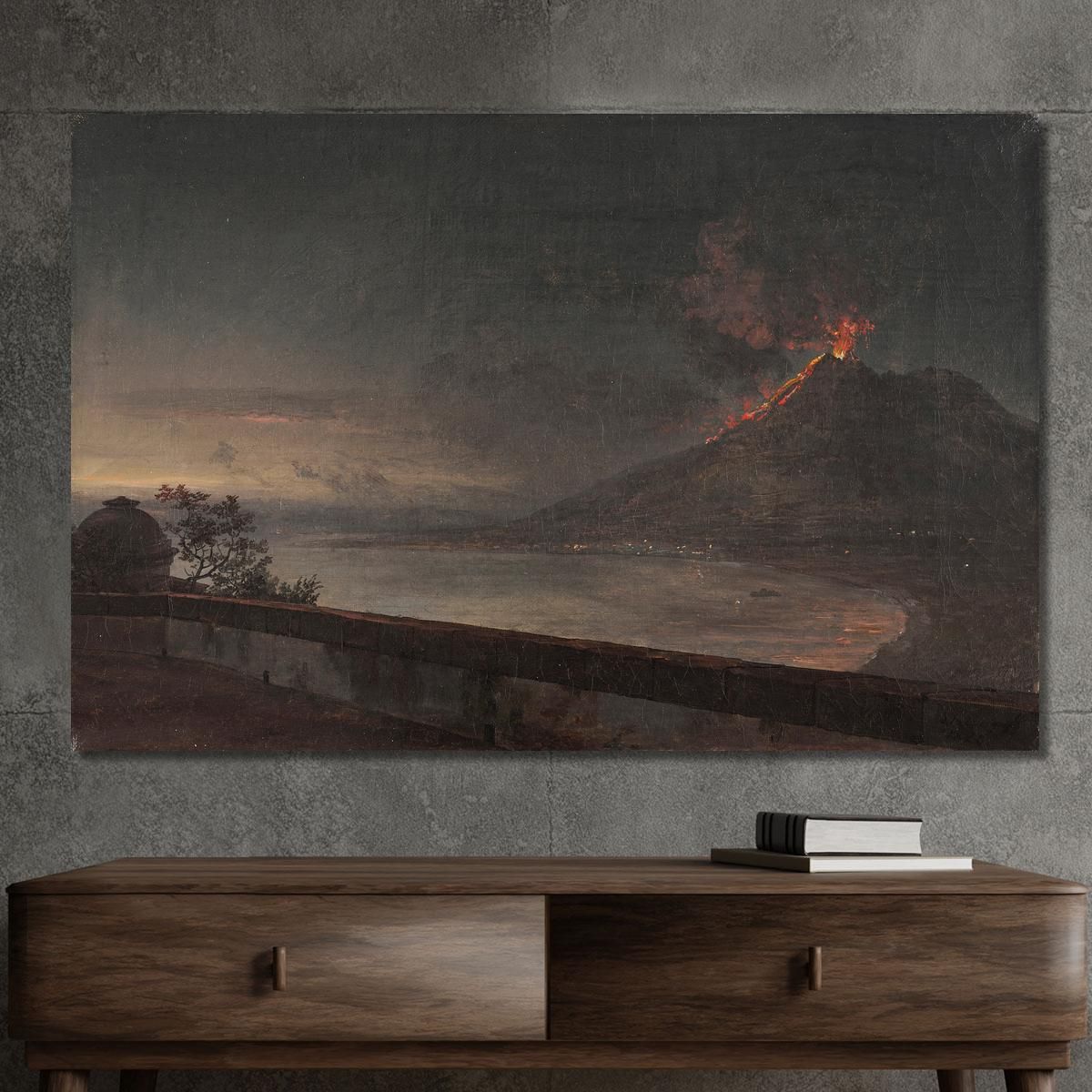 View Towards Vesuvius From Quisisana Johan Christian Dahl jcd75 canvas print 