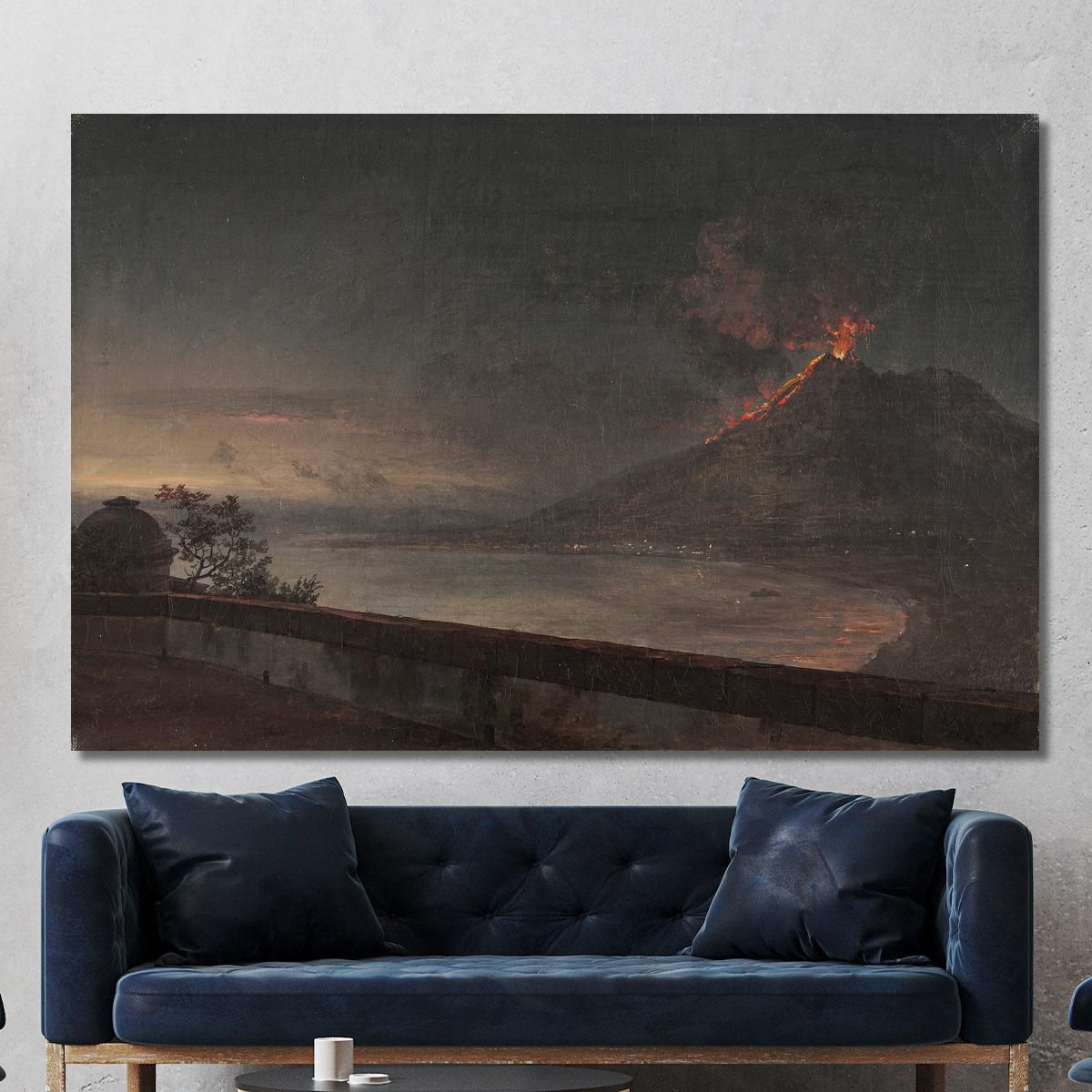 View Towards Vesuvius From Quisisana Johan Christian Dahl jcd75 canvas print 