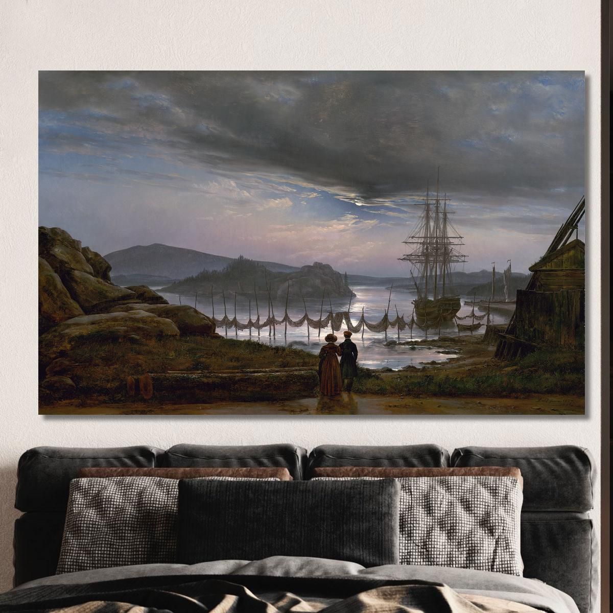 View From Vækerø Near Christiania Johan Christian Dahl jcd84 canvas print 