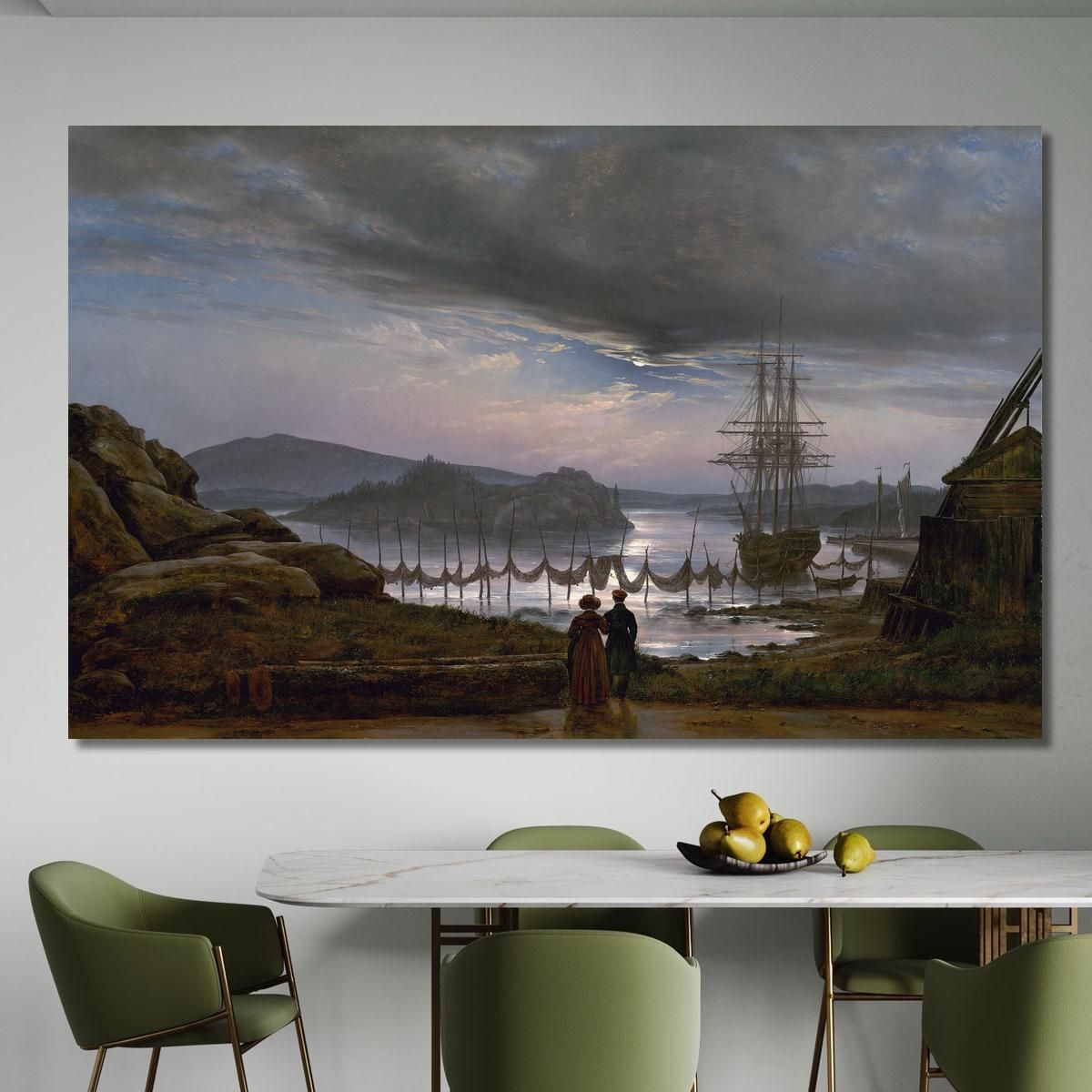 View From Vækerø Near Christiania Johan Christian Dahl jcd84 canvas print 