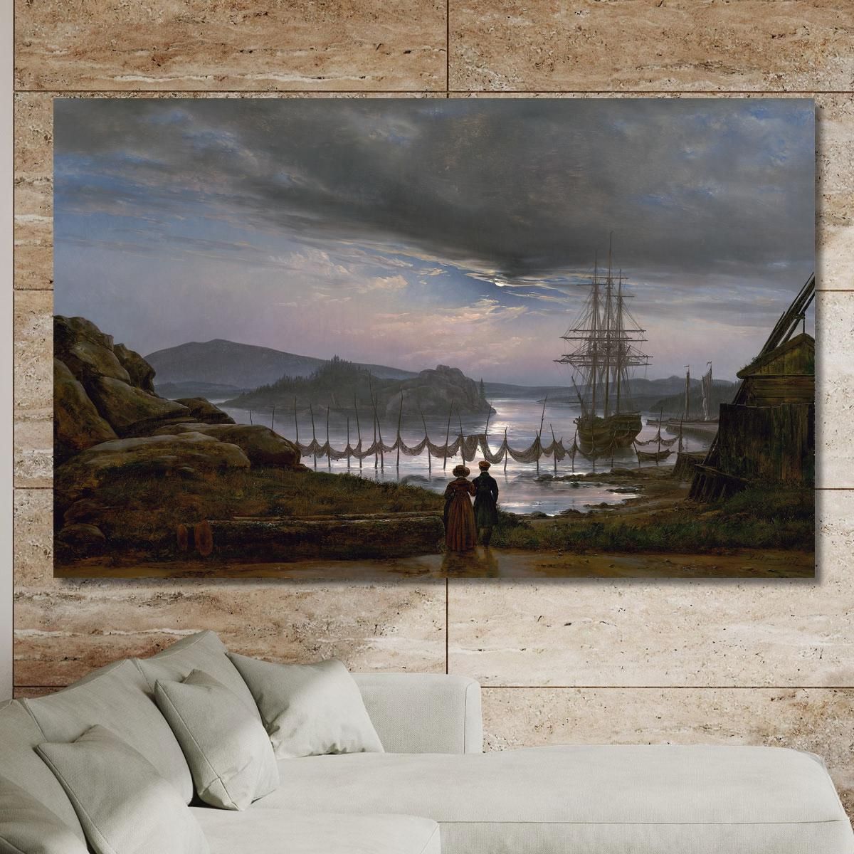 View From Vækerø Near Christiania Johan Christian Dahl jcd84 canvas print 