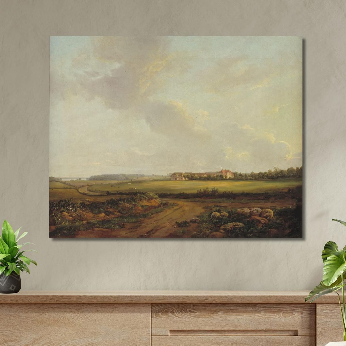 View Of Engelholm At Præstø In Zealand Johan Christian Dahl jcd86 canvas print 