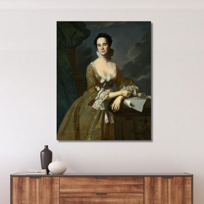 Mrs. Daniel Hubbard Mary Greene John Singleton Copley jsg38 canvas print 