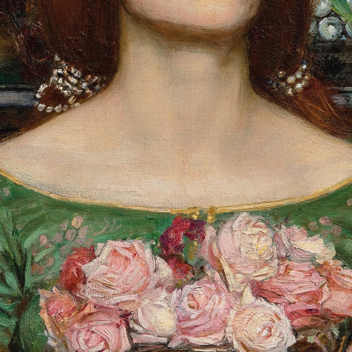 Gather Ye Rosebuds While Ye May John William Waterhouse jww13 canvas print