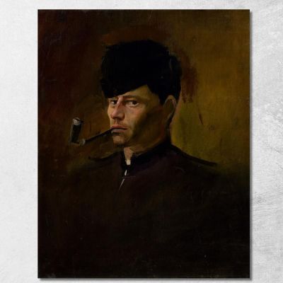 Dandy In Fur Cap With Pipe Ladislav Mednyánszky lmd12 canvas print 
